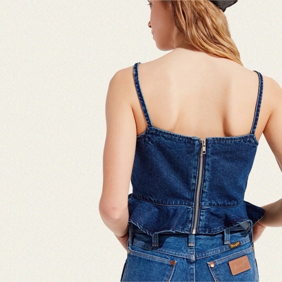 UO Denim Peplum Tank Top - Picture 3 of 8